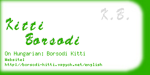 kitti borsodi business card